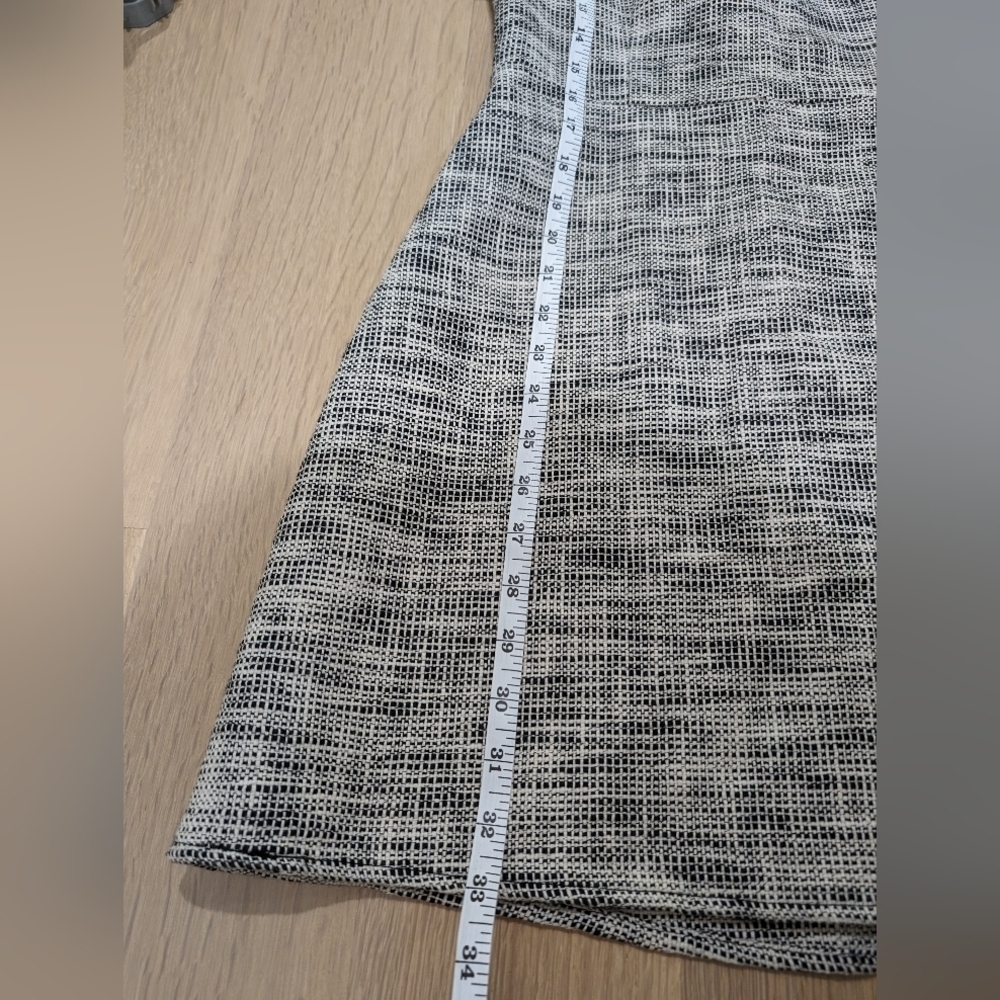 H&M Black White Cross Hatch Printed Sleeveless Sheath Dress Sz 8 - Picture 8 of 8